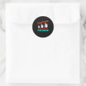 Dabbing through the Snow Ronde Sticker (Tas)