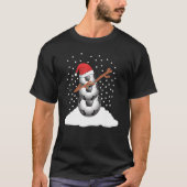 Dabbing through the Snow Voetbal Snowman for SA T-shirt (Voorkant)
