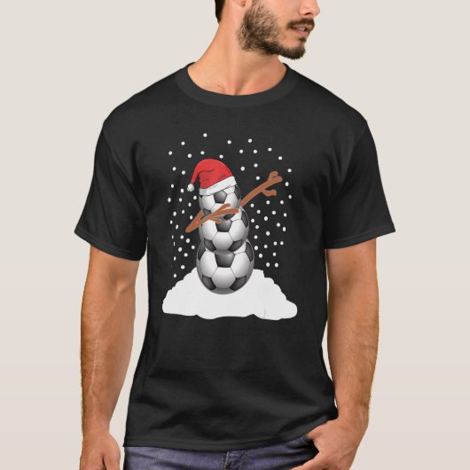Dabbing through the Snow Voetbal Snowman for SA T-shirt (Voorkant)