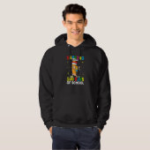 Dabbing Thru 100 days of school Dab Crayons Teach Hoodie (Voorkant volledig)