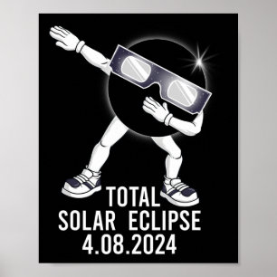 Dabbing totale zonne-eclips 04.08.2024 Leuk dab jo Poster