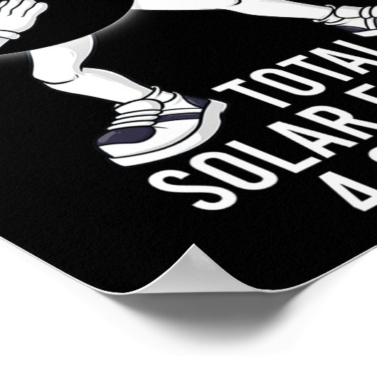 Dabbing totale zonne-eclips 04.08.2024 Leuk dab jo Poster (Hoek)