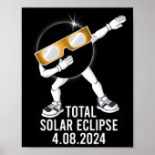Dabbing totale zonne-eclips 04.08.2024 Leuk dab jo Poster (Voorkant)