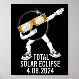 Dabbing totale zonne-eclips 04.08.2024 Leuk dab jo Poster