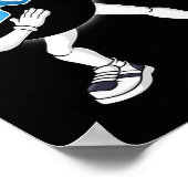 Dabbing totale zonsverduistering 2024 totaliteit d poster (Hoek)