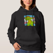 Dabbing Transaurus Rex Dinosaur Transgender Flag L Hoodie (Voorkant)