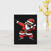 Dabbing Trump Santa Lelijke Kersttrui Kaart (Gele Bloem)