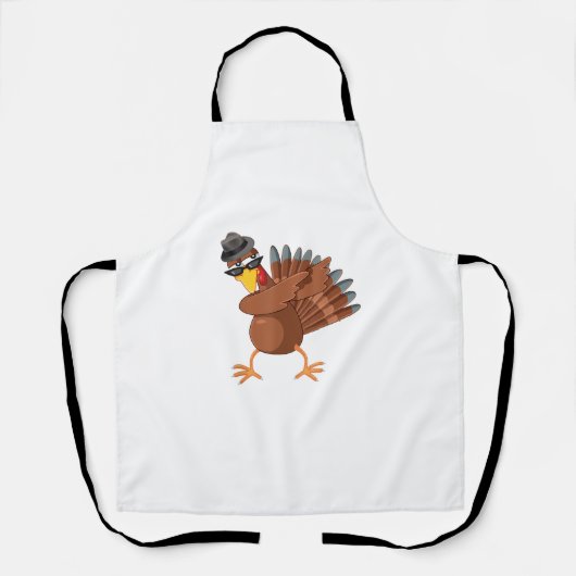 Dabbing Turkey Shirt Thanksgiving Boys Kinder Mann Schort (Voorkant)