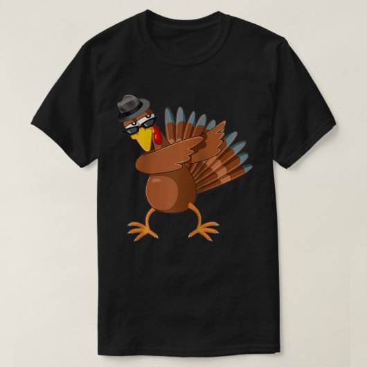 Dabbing Turkey Thanksgiving boys Kinder Mannen Tur T-shirt (Design voorkant)