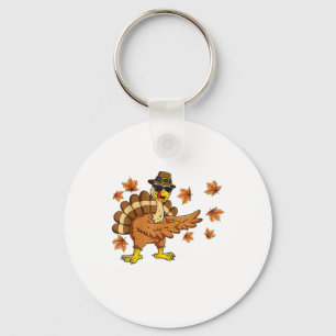 Dabbing Turkey Thanksgiving Day Gifts Pilgrim Boys Sleutelhanger