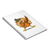 Dabbing Turkey Thanksgiving Day Pilgrim Funny Dab Notitieboek (Rechterzijde)
