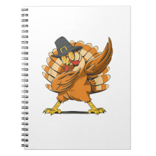 Dabbing Turkey Thanksgiving Day Pilgrim Funny Dab Notitieboek