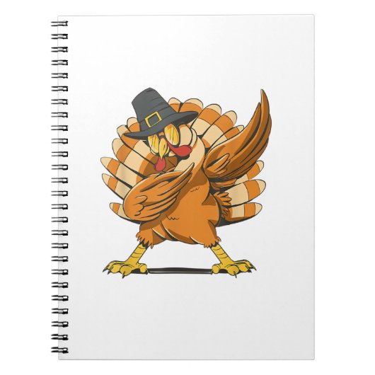 Dabbing Turkey Thanksgiving Day Pilgrim Funny Dab Notitieboek (Voorkant)