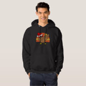 Dabbing Turkey Thanksgiving Holiday Pilgrim  Chris Hoodie (Voorkant volledig)