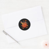 Dabbing Turkije en schets LL Herfst vibes Thanksgi Ronde Sticker (Envelop)