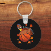 Dabbing Turkije en schets LL Herfst vibes Thanksgi Sleutelhanger (Voorkant)