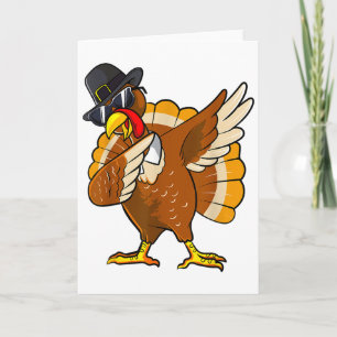 Dabbing Turkije Thanksgiving Day Cadeaus Pilgrim J Kaart