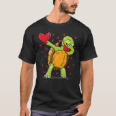 Dabbing Turtle Face Mask Dab Dance Valentijn T-shirt (Voorkant)