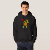 Dabbing Turtle Face Mask Dab Dance Valentines Day Hoodie (Voorkant volledig)