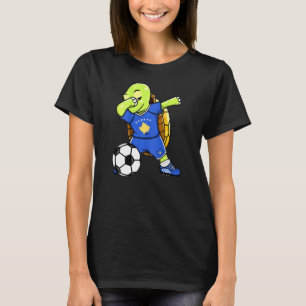 Dabbing Turtle Kosovo Voetbal Fans Jersey Kosovar T-shirt