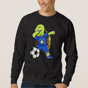 Dabbing Turtle Kosovo Voetbal Fans Jersey Kosovar Trui
