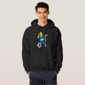 Dabbing Turtle Nicaragua Voetbal Fans Jersey Vlag  Hoodie (Voorkant volledig)