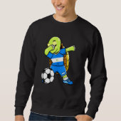 Dabbing Turtle Nicaragua Voetbal Fans Jersey Vlag  Trui (Voorkant)