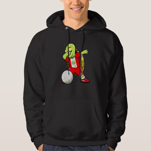 Dabbing Turtle Peru Volleyball Fans Jersey Peruvia Hoodie (Voorkant)