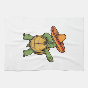 Dabbing Turtle Sombrero Vintage Vector Design_1 Theedoek