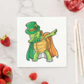 Dabbing Turtle St Patricks Day Boys Leprechaun Servet (Insitu)