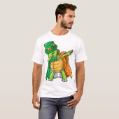 Dabbing Turtle St Patricks Day Boys Leprechaun T-shirt (Voorkant volledig)