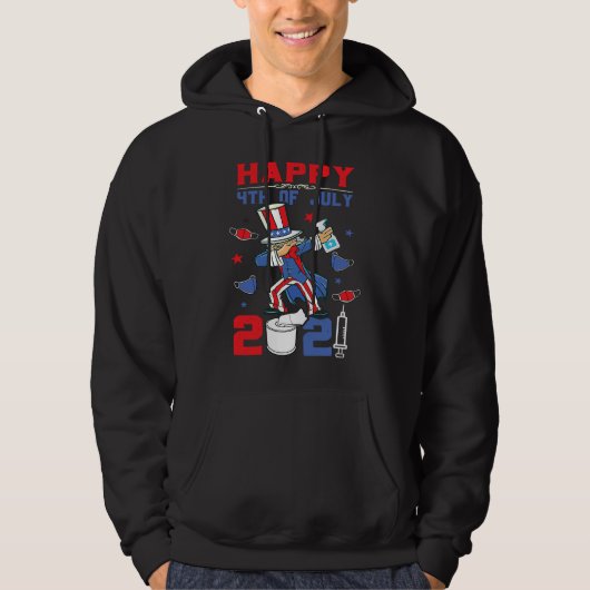 Dabbing Uncle Sam 4th of July 2021 kids boys girls Hoodie (Voorkant)