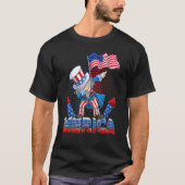 Dabbing Uncle Sam 4th van juli Patriottisch USA Am T-shirt (Voorkant)