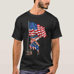 Dabbing Uncle Sam, Amerikaanse vlag op 4 juli T-shirt