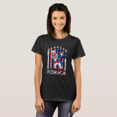 Dabbing Uncle Sam Merica 4th van juli Amerikaanse T-shirt (Voorkant volledig)
