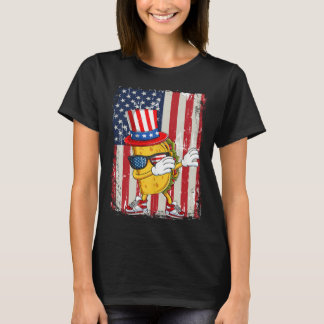 Dabbing Uncle Sam Taco Patriotic  4th of July T-shirt
