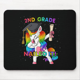 Dabbing Unicorn 2e graad Nailed It Afstuderen Gir Muismat