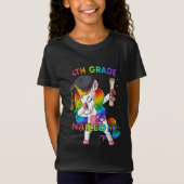 Dabbing Unicorn 4th Grade Nailed It Afstuderen T-shirt (Voorkant)