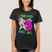 Dabbing Unicorn 9th Birth T-shirt (Voorkant)