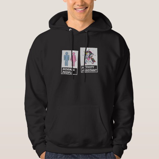 Dabbing Unicorn Activity Assistant Coordinator Pro Hoodie (Voorkant)