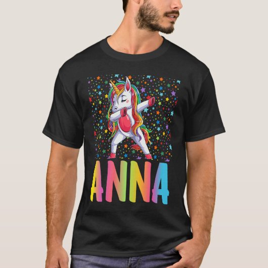 Dabbing Unicorn Anna T-shirt (Voorkant)