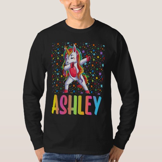 Dabbing Unicorn Ashley T-shirt (Voorkant)