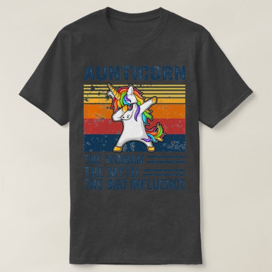Dabbing Unicorn Aunticorn Fun Gift T-shirt (Design voorkant)