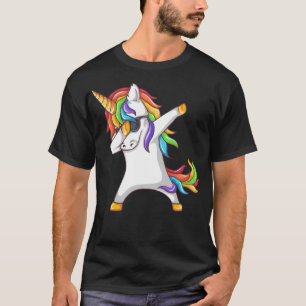 Dabbing Unicorn baby unicorn T-drakeno unig T-shirt