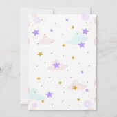 Dabbing Unicorn Birthday Invitation Kaart (Achterkant)