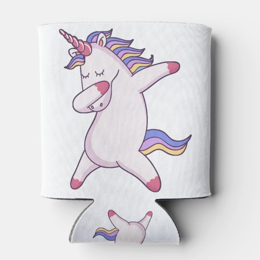 Dabbing Unicorn Blikjeskoeler (Achterkant)