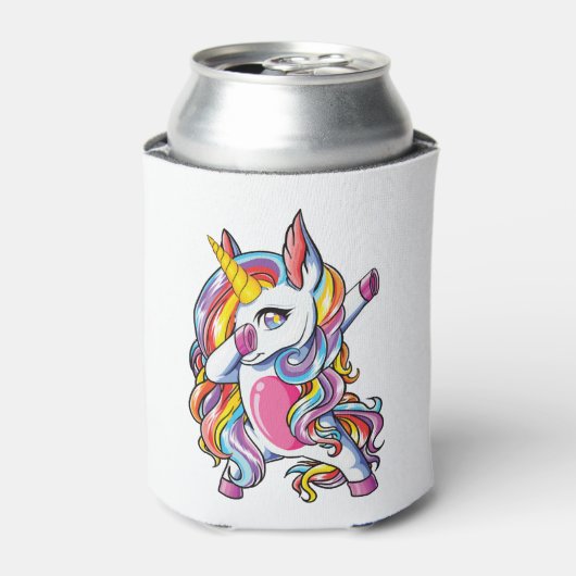 Dabbing Unicorn Blikjeskoeler (Blikje Voorkant)
