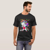 Dabbing Unicorn Bowling Funny Dab Cute T-shirt (Voorkant volledig)