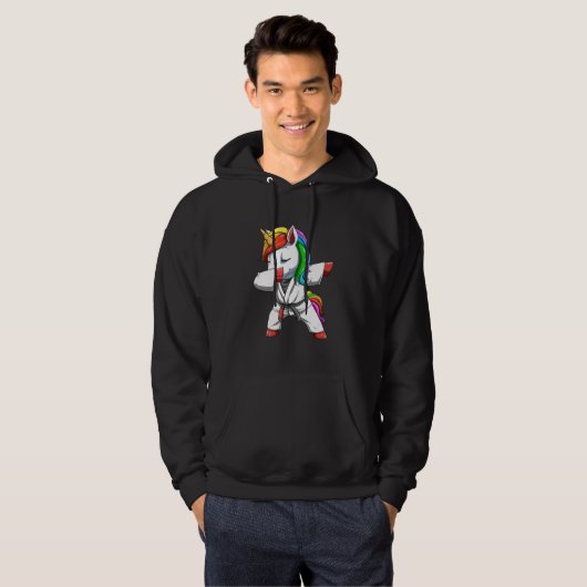 Dabbing Unicorn Brazililian Jiu Jitsu en Bjj 1 Hoodie (Voorkant volledig)