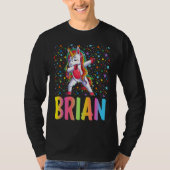 Dabbing Unicorn Brian T-shirt (Voorkant)